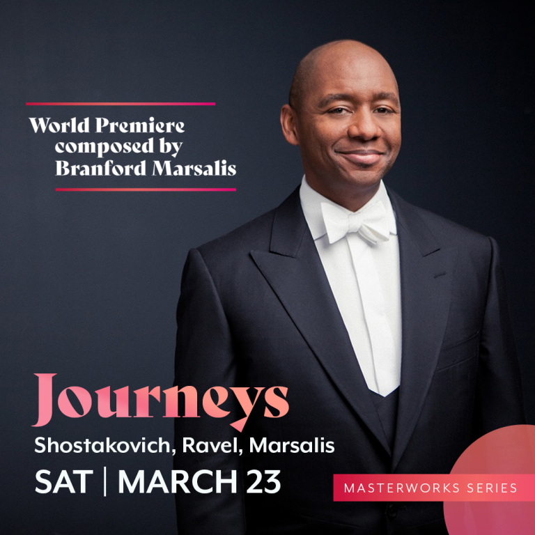 Click here to learn more about the Symphony's upcoming concert, Journeys: Shostakovich, Ravel, Marsalis